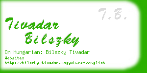 tivadar bilszky business card